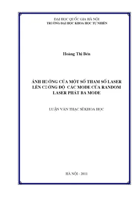 Ảnh hưởng của tham số laser đến cường độ mode trong