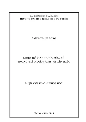 Lược đồ Gabor đa cửa sổ trong phân tích ảnh và tín hiệu