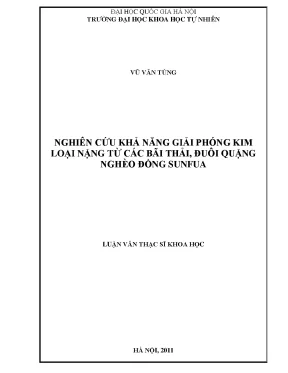 Nghiên cứu giải phóng kim loại nặng từ bãi thải quặng