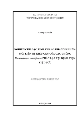 Nghiên cứu kháng kháng sinh và kiểu gen Pseudomonas