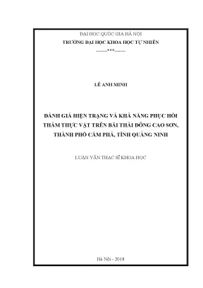 Đánh Giá Khả Năng Phục Hồi Thảm Thực Vật Tại Bãi Thải