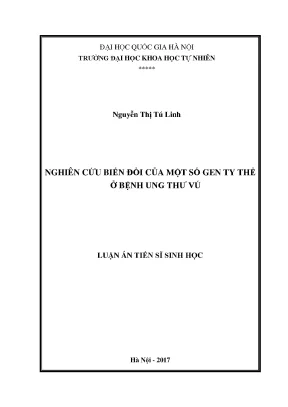 Nghiên cứu biến đổi gen ty thể trong ung thư vú