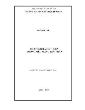 Luận văn: Hiệu ứng radio điện trong siêu mạng hợp phần