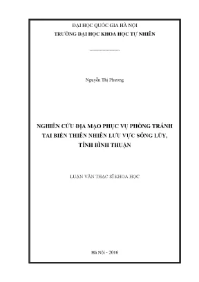 Nghiên cứu địa mạo phòng tránh thiên tai tại lưu vực 