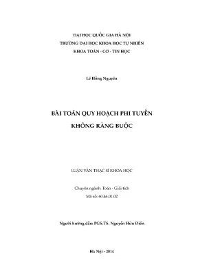 Phân Tích Bài Toán Quy Hoạch Phi Tuyến Không Ràng Buộc