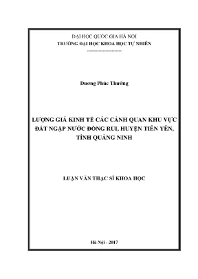 Đánh Giá Kinh Tế Cảnh Quan Đất Ngập Nước Đồng Rui, Tiên