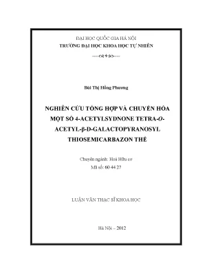 Nghiên cứu tổng hợp 4-acetylsydnone và thiosemicarbazon