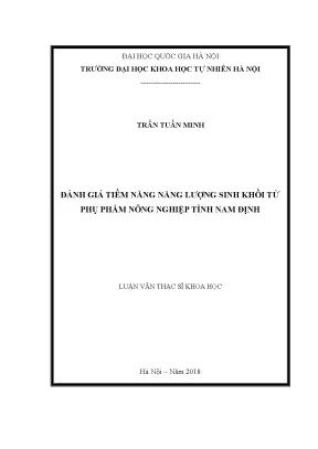 Đánh Giá Tiềm Năng Năng Lượng Sinh Khối Từ Phụ Phẩm Nông