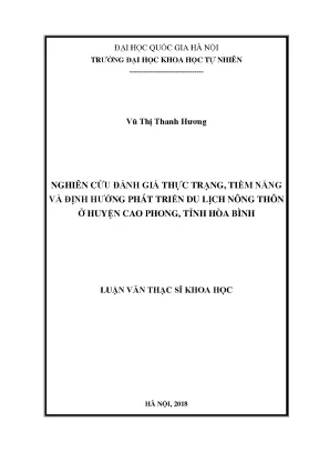 Đánh Giá Tiềm Năng Phát Triển Du Lịch Nông Thôn Huyện