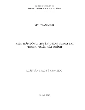Nghiên cứu các hợp đồng quyền chọn ngoại lai trong toán
