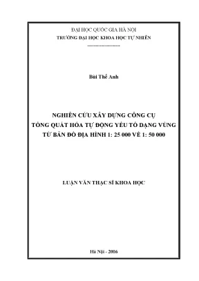 Công Cụ Tự Động Hóa Tổng Quát Hóa Yếu Tố Địa Hình Từ Bản