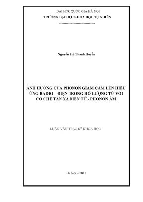Ảnh hưởng của phonon giam cầm đến hiệu ứng radio điện