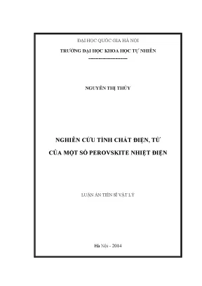 Nghiên cứu tính chất điện từ của perovskite nhiệt điện