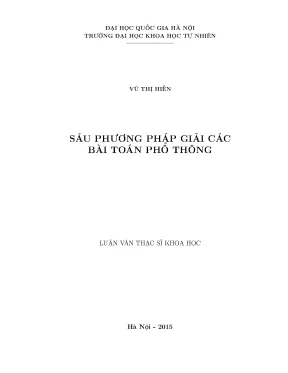 Sáu Phương Pháp Giải Toán Phổ Thông Hiệu Quả
