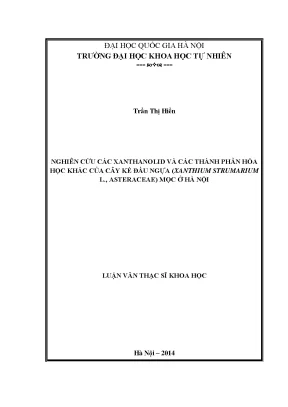Nghiên cứu xanthanolid và thành phần hóa học của cây ké
