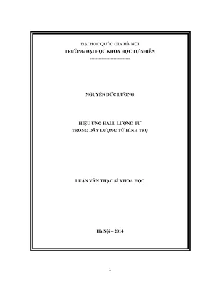 Nghiên cứu hiệu ứng Hall lượng tử trong dây lượng tử