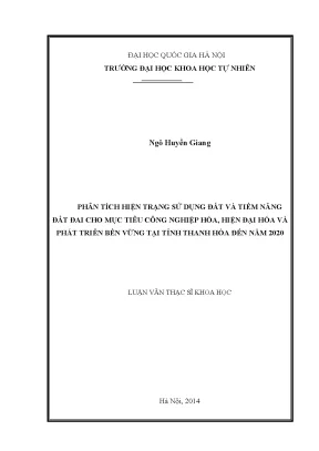Phân Tích Hiện Trạng Sử Dụng Đất và Tiềm Năng Đất Đai