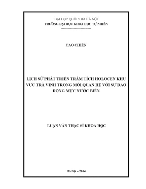 Nghiên cứu sự phát triển trầm tích Holocen khu vực Trà 