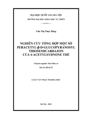 Nghiên cứu tổng hợp peracetyl β-D-glucopyranosyl