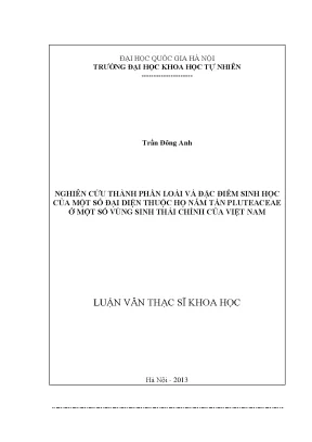 Nghiên cứu sinh học và thành phần loài nấm tán