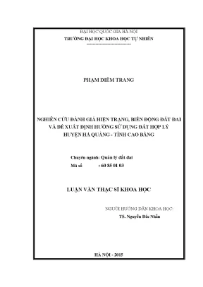Đánh Giá Biến Động Đất Đai và Định Hướng Sử Dụng Hợp Lý