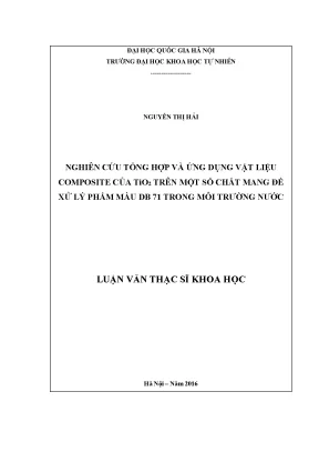 Nghiên cứu ứng dụng vật liệu composite TiO2 trong xử lý