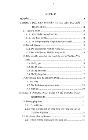Đặc điểm và lịch sử phát triển trầm tích dệ tứ vùng biển 
