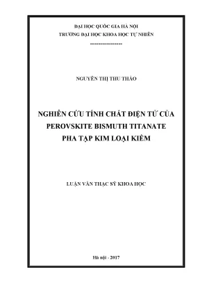 Nghiên cứu tính chất điện tử của perovskite bismuth
