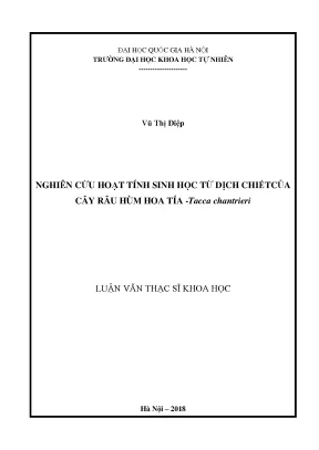 Nghiên cứu hoạt tính sinh học từ cây râu hùm hoa tía