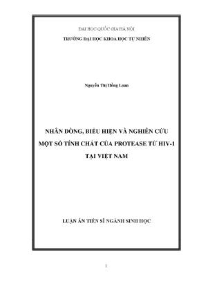 Nghiên cứu tính chất protease HIV-1 tại Việt Nam