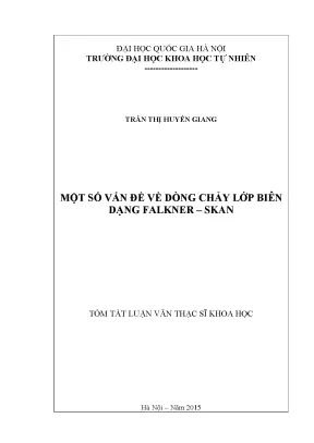 Nghiên cứu dòng chảy lớp biên Falkner-Skan trong cơ học 