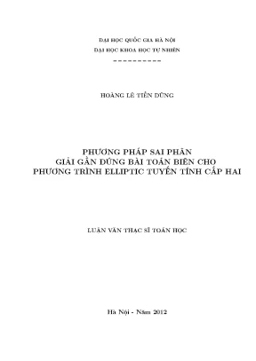 Phương Pháp Sai Phân Giải Gần Đúng Bài Toán Biên Cho