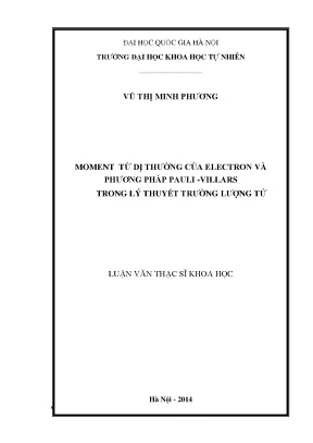 Tính Toán Moment Từ Dị Thường Của Electron Bằng Phương