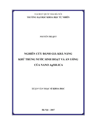 Nghiên cứu khả năng khử trùng nước sinh hoạt bằng nano