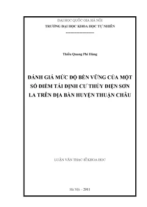 Đánh Giá Bền Vững Các Điểm Tái Định Cư Thủy Điện Sơn La