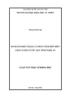 Đánh Giá Chất Lượng Nước Mặt Tỉnh Nghệ An: Hiện Trạng và 