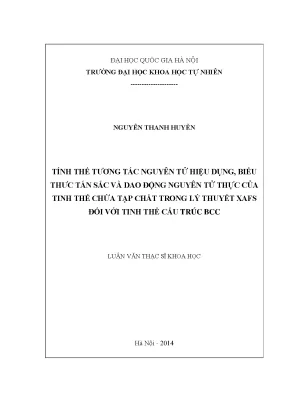 Nghiên cứu tương tác nguyên tử và dao động trong tinh