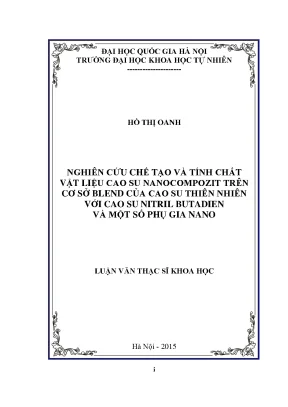 Nghiên cứu chế tạo và tính chất cao su nanocompozit từ