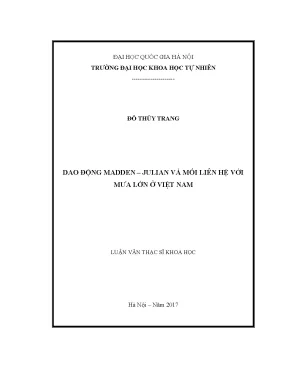 Nghiên cứu mối liên hệ giữa dao động Madden-Julian và