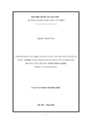 Ảnh hưởng của chirp tần số và tán sắc đến xung Super