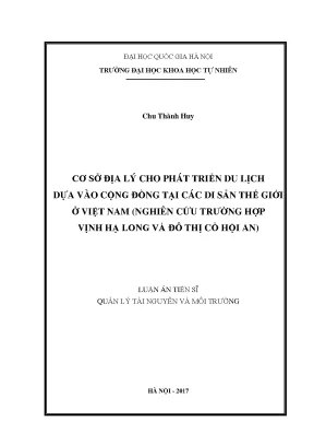 Phát Triển Du Lịch Dựa Vào Cộng Đồng Tại Di Sản Thế Giới