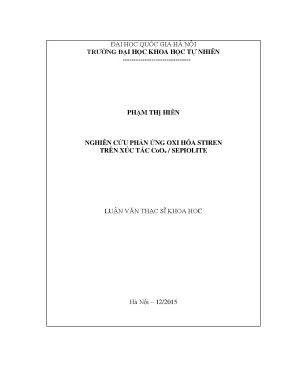 Nghiên cứu phản ứng oxi hóa stiren trên xúc tác 