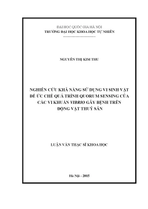 Nghiên cứu vi sinh vật ức chế quorum sensing vi khuẩn
