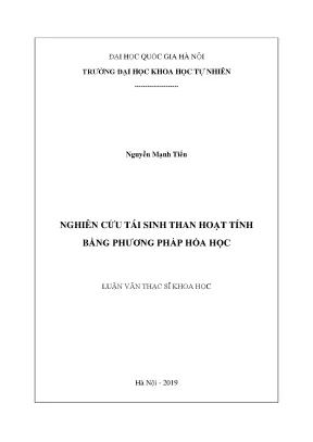 Nghiên cứu tái sinh than hoạt tính bằng phương pháp hóa học