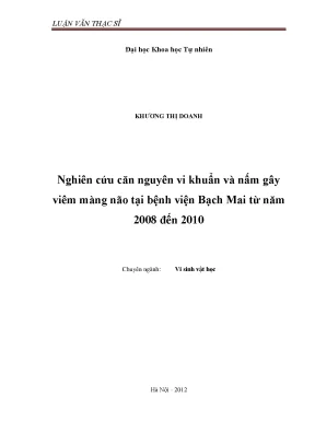 Nghiên cứu vi khuẩn và nấm gây viêm màng não tại Bệnh