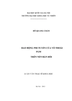 Nghiên cứu dao động phi tuyến của vỏ thoải FGM trên nền 