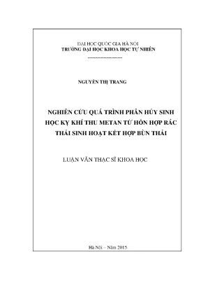 Nghiên cứu quá trình phân hủy sinh học kỵ khí thu metan