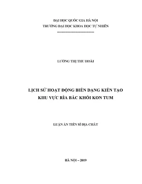 Nghiên cứu biến dạng kiến tạo khu vực rìa bắc khối Kon Tum