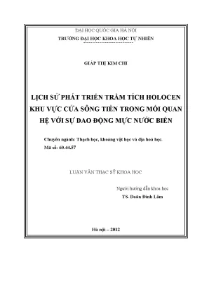 Lịch sử phát triển trầm tích Holocen khu vực cửa sông 