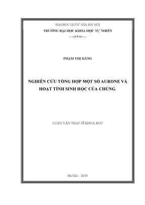 Nghiên cứu tổng hợp aurone và hoạt tính sinh học của chúng